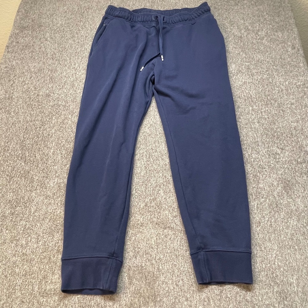 Tommy John Mens Navy Blue French Terry Lounge Jogger Pants Large